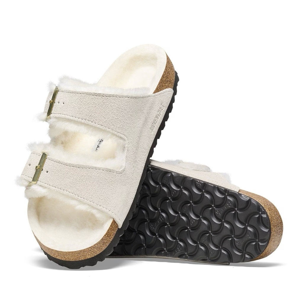 New Birkenstock  Arizona Shearling Antique White
